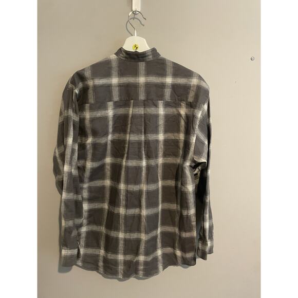 Peter Elliot Shirt Men’s Large Button Up Linen Blend Long‎ Sleeve Plaid - Picture 6 of 7
